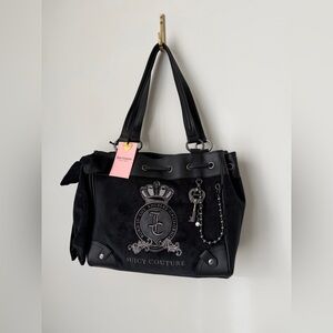 Viral Juicy Couture Classic juicy lover Black Tote bag
